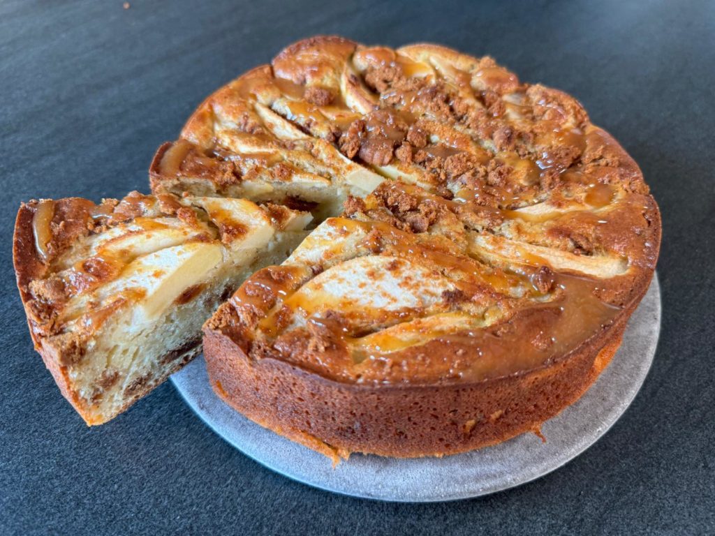 Gâteau moelleux pommes et spéculoos