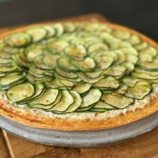 Tarte fine courgettes chèvre