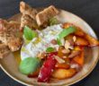 burrata et nectarines roties au miel