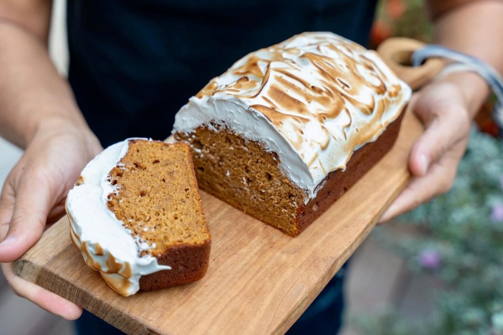 cake meringué à la patate douce et épices