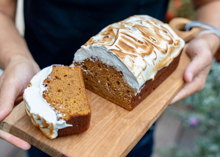 cake meringué à la patate douce et épices