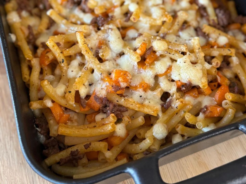 macaronade au boeuf et carottes