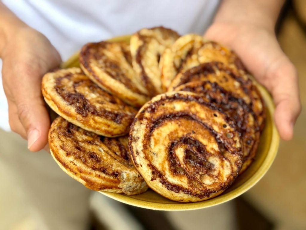 pancakes façon cinnamonrolls