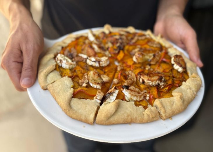 tarte rustique potimarron chèvre et miel